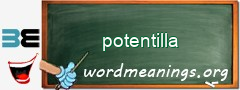 WordMeaning blackboard for potentilla